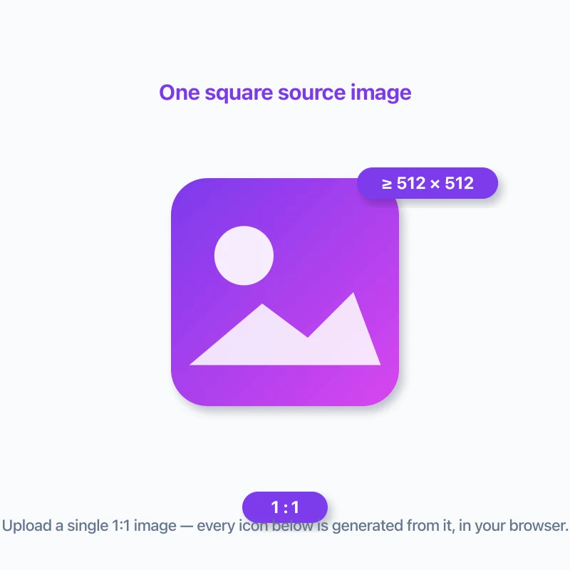 One square source image