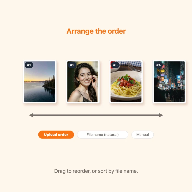 Arrange the order