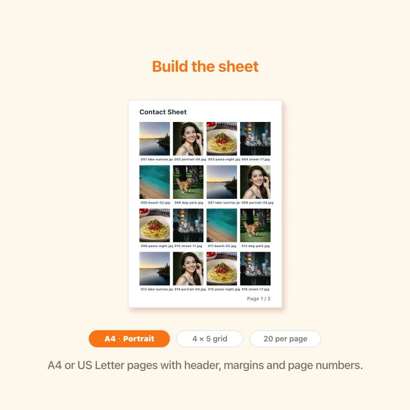 Build the sheet