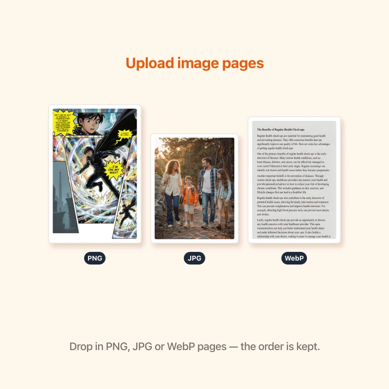 Upload image pages