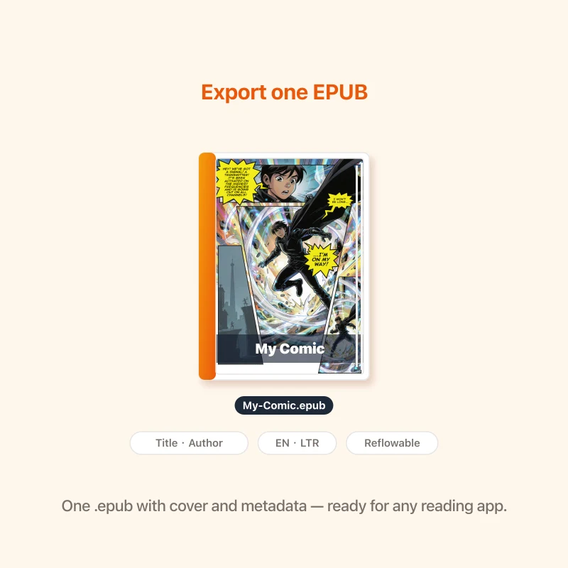 Export one EPUB