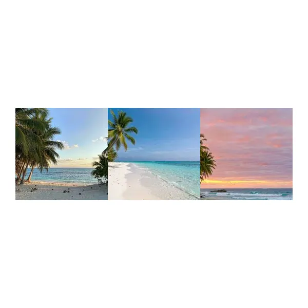 The same travel photos merged into one image side by side with no gaps — a single JPEG, the result of using an image combiner