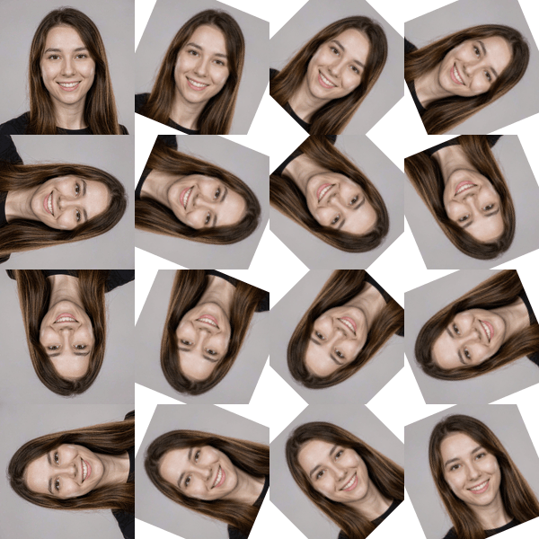 Static 4 by 4 sprite sheet before conversion — 16 frames laid out in a grid, not yet animated